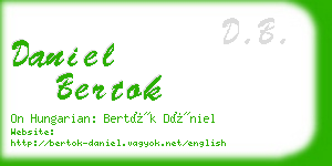 daniel bertok business card