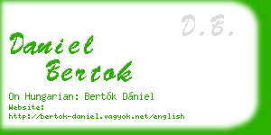 daniel bertok business card